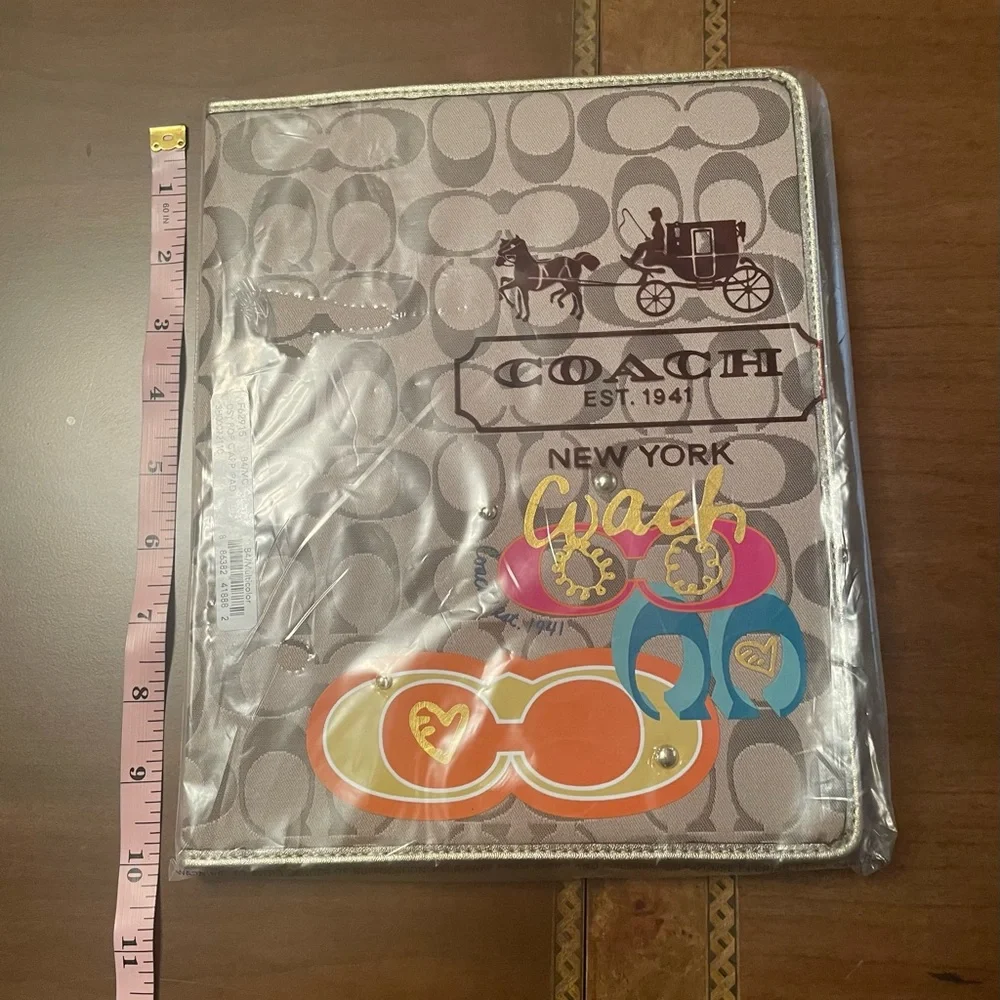 Coach New York Signature I Pad Folio with Colorful Graphic - Picture 6 of 6